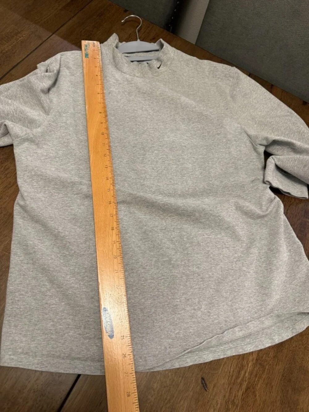 Nike Gray Long Sleeve Mock Neck Pullover Activewear Top Sz L